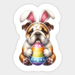 Easter Bulldog Sticker